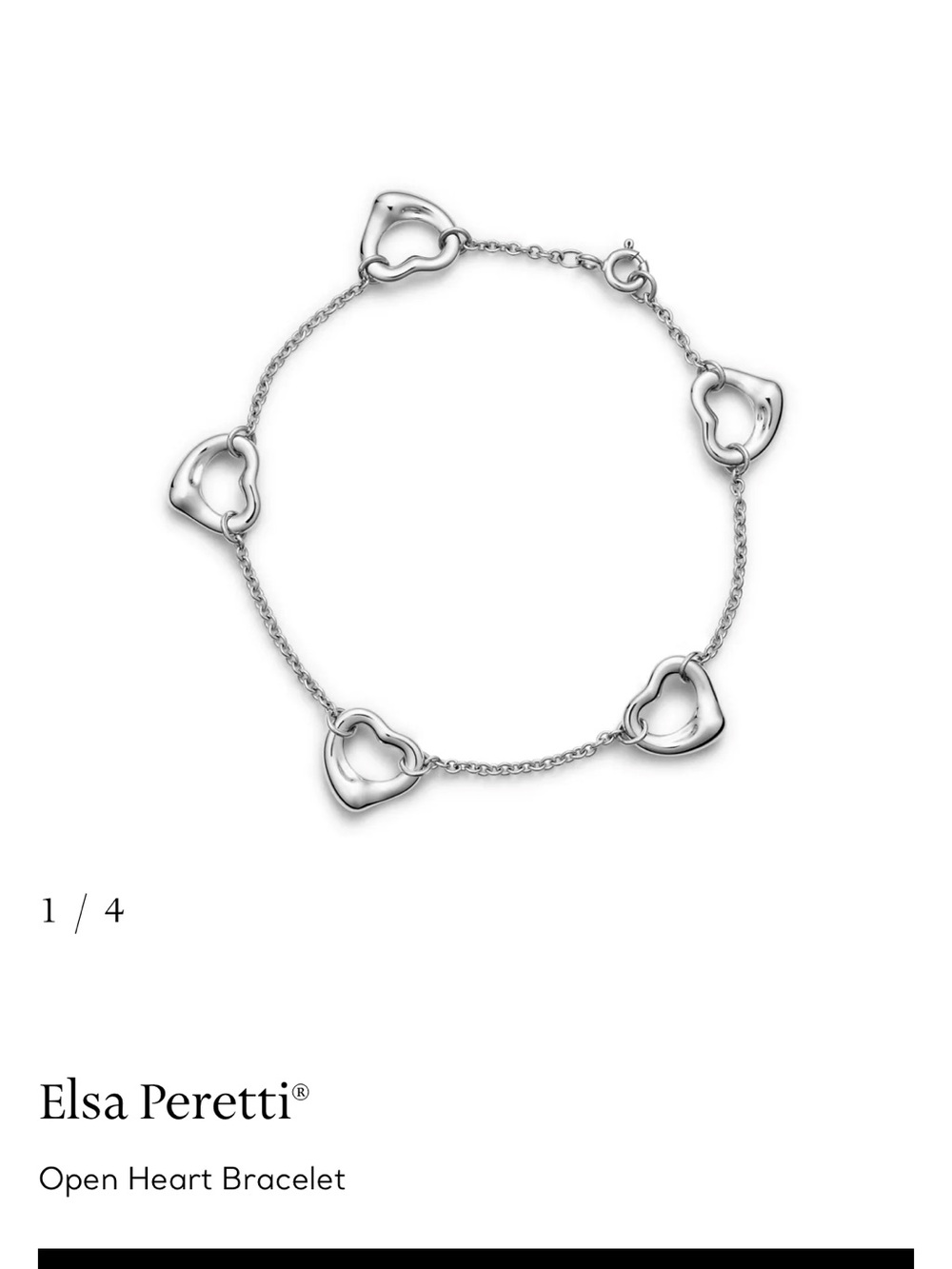 Tiffany & Co Elsa Peretti Open Heart bracelet
